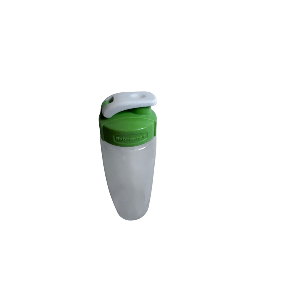 Rubbermaid Water Bottle 20oz Green Frosted Flip Top Loop Lid Unisex